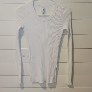 ATHLETA LINCOLN PARK RIBBED SWEATER  XXS  WHITE